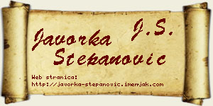 Javorka Stepanović vizit kartica
